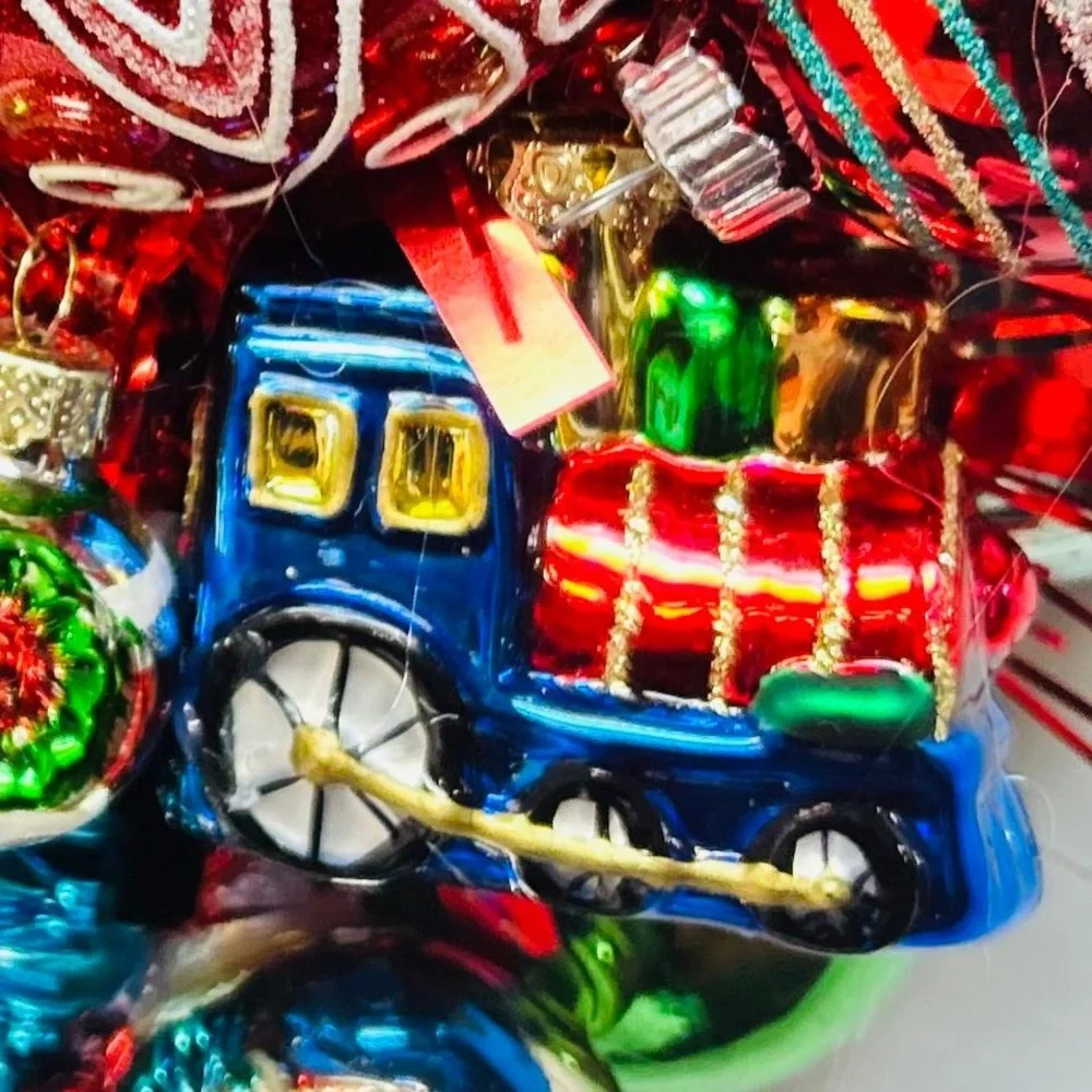 Festive Holiday Ornament Wreath - Multicolor